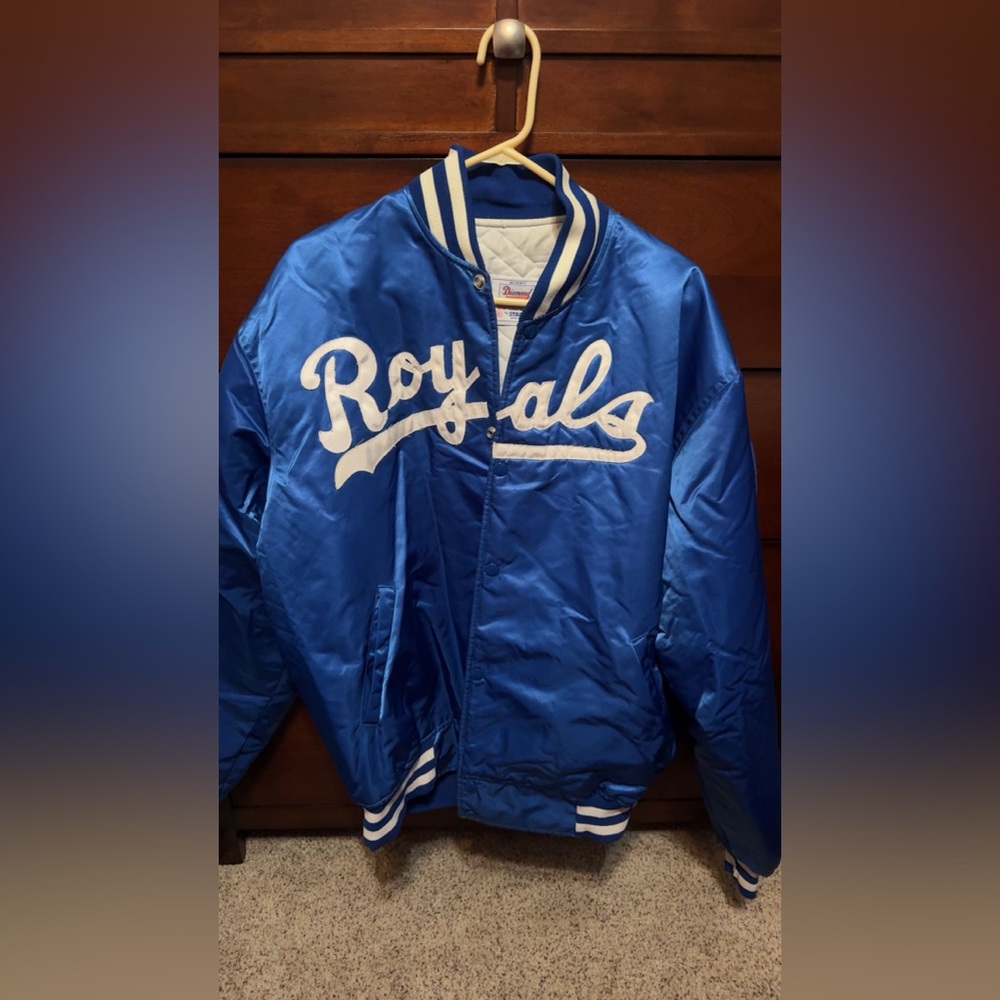Vintage Kansas City Royals Starter Satin Bomber Jacket Men’s XXL MLB